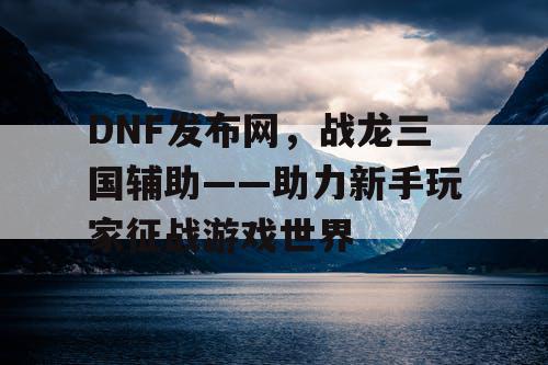 DNF发布网，战龙三国辅助——助力新手玩家征战游戏世界