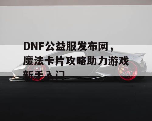 DNF公益服发布网，魔法卡片攻略助力游戏新手入门