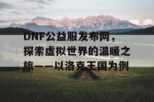 DNF公益服发布网，探索虚拟世界的温暖之旅——以洛克王国为例