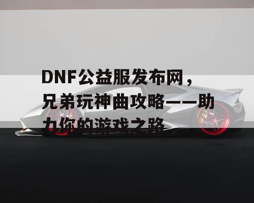 DNF公益服发布网，兄弟玩神曲攻略——助力你的游戏之路