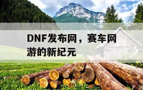 DNF发布网，赛车网游的新纪元