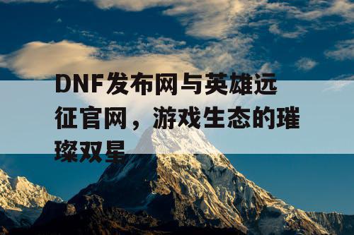 DNF发布网与英雄远征官网，游戏生态的璀璨双星