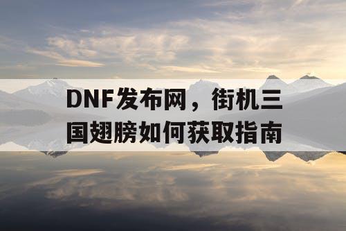 DNF发布网，街机三国翅膀如何获取指南