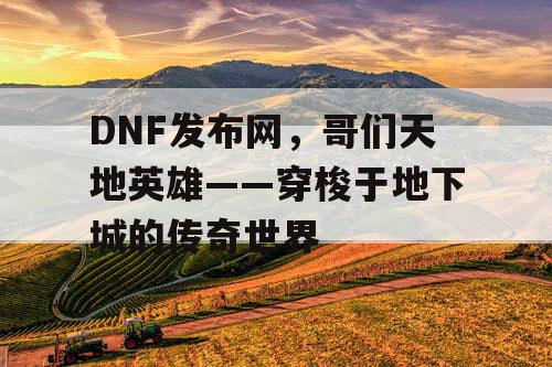 DNF发布网，哥们天地英雄——穿梭于地下城的传奇世界