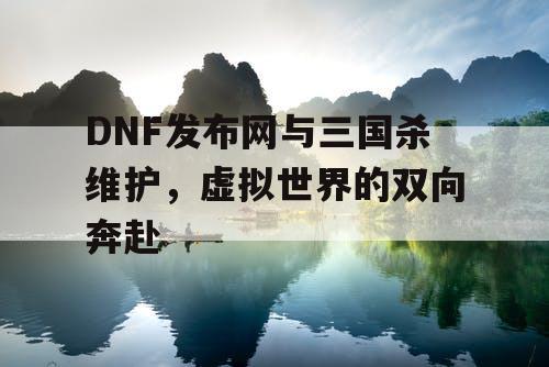 DNF发布网与三国杀维护，虚拟世界的双向奔赴